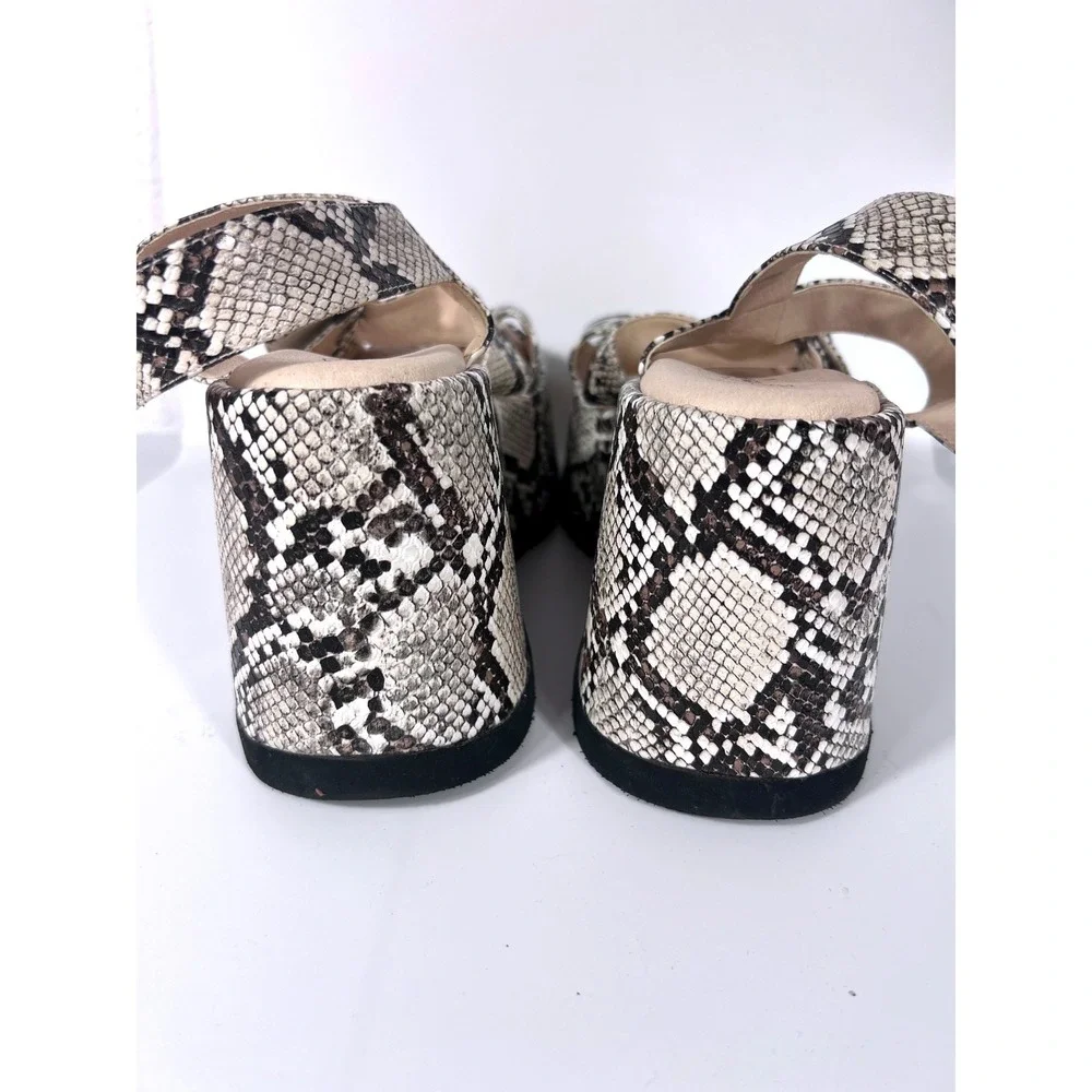 Free People Chelsea Embossed Snake Print Strappy Platform Sandal Chunky 39
